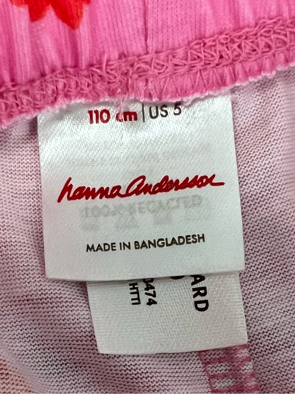 Hanna Andersson Pink/Red Tulip Two-Piece Pajama Set Size 5T NWOT! - Picture 2 of 5